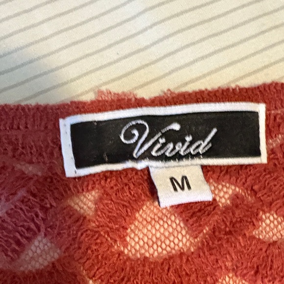 ViVI Rust Lace Cardigan - Picture 2 of 4